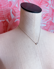 Oval Cz Solitaire Pendant Necklace in Silver *Final Sale*