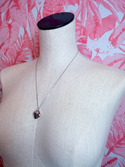 Mini Rounded Square Pendant Necklace in Silver *Final Sale*