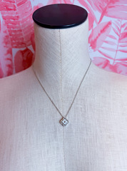 Mother Of Pearl Clover Pendant Necklace in Silver *Final Sale*