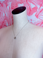 Mother Of Pearl Clover Pendant Necklace in Silver *Final Sale*