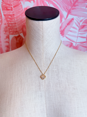 Mother Of Pearl Clover Pendant Necklace in Gold *Final Sale*