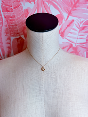 Freshwater Pearl Organic Ring Pendant Necklace in Gold *Final Sale*