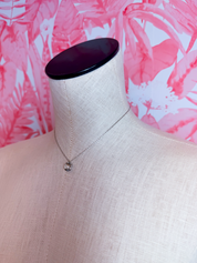 Freshwater Pearl Organic Ring Pendant Necklace in Silver *Final Sale*