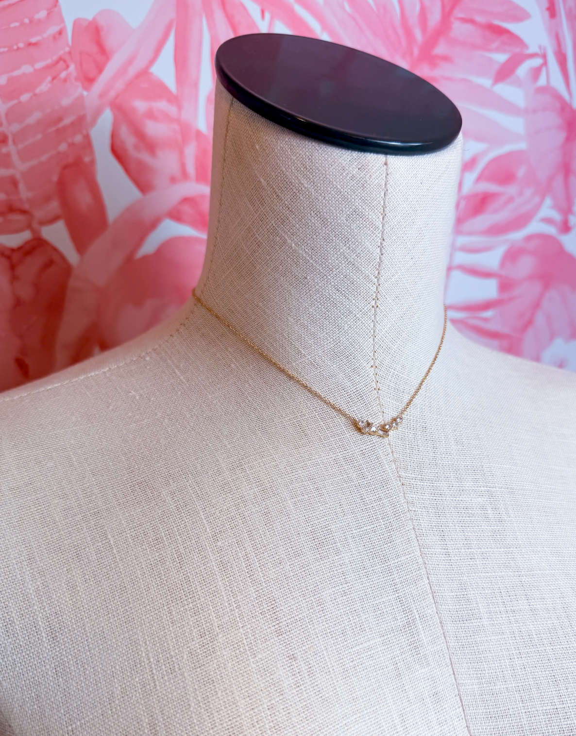 Mixed Cut Cz Cluster Bar Pendant Necklace in Gold *Final Sale*