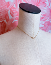 Mixed Cut Cz Cluster Bar Pendant Necklace in Gold *Final Sale*