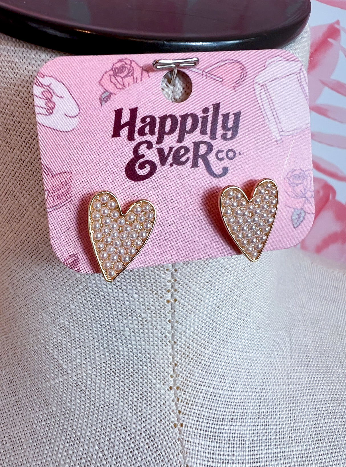 Sweetheart Pearl Studs *Final Sale*