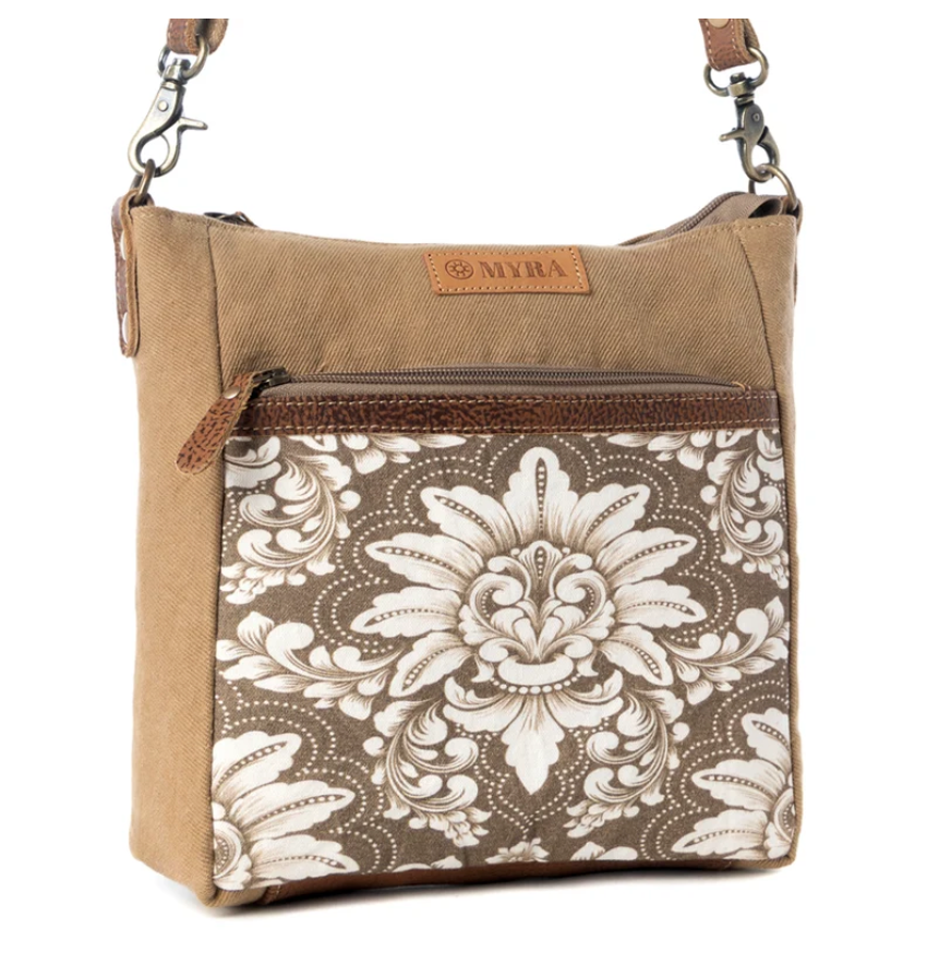 Myra | Crestbloom Vintage Crossbody Bag in Olive  *FINAL SALE*