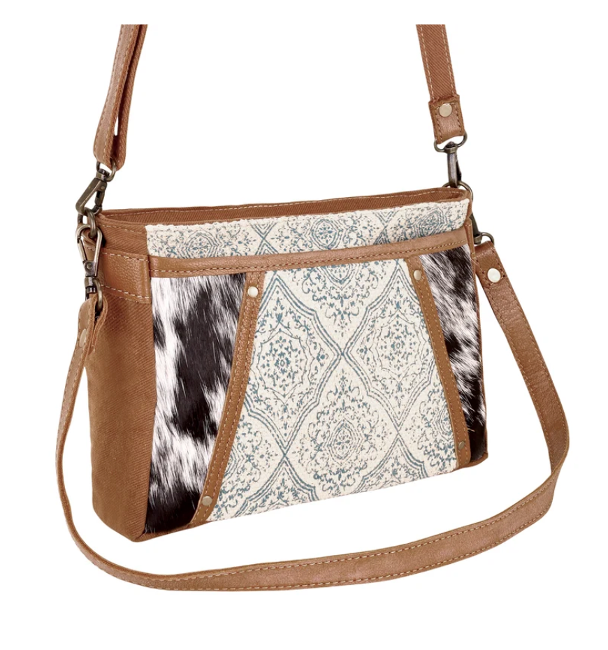 Myra | Dual Strap Small Crossbody Bag in blue *FINAL SALE*