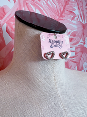 Sparkle Heart Studs in Silver *Final Sale*
