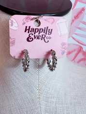Twist & Shout Hoops in Silver  *Final Sale*