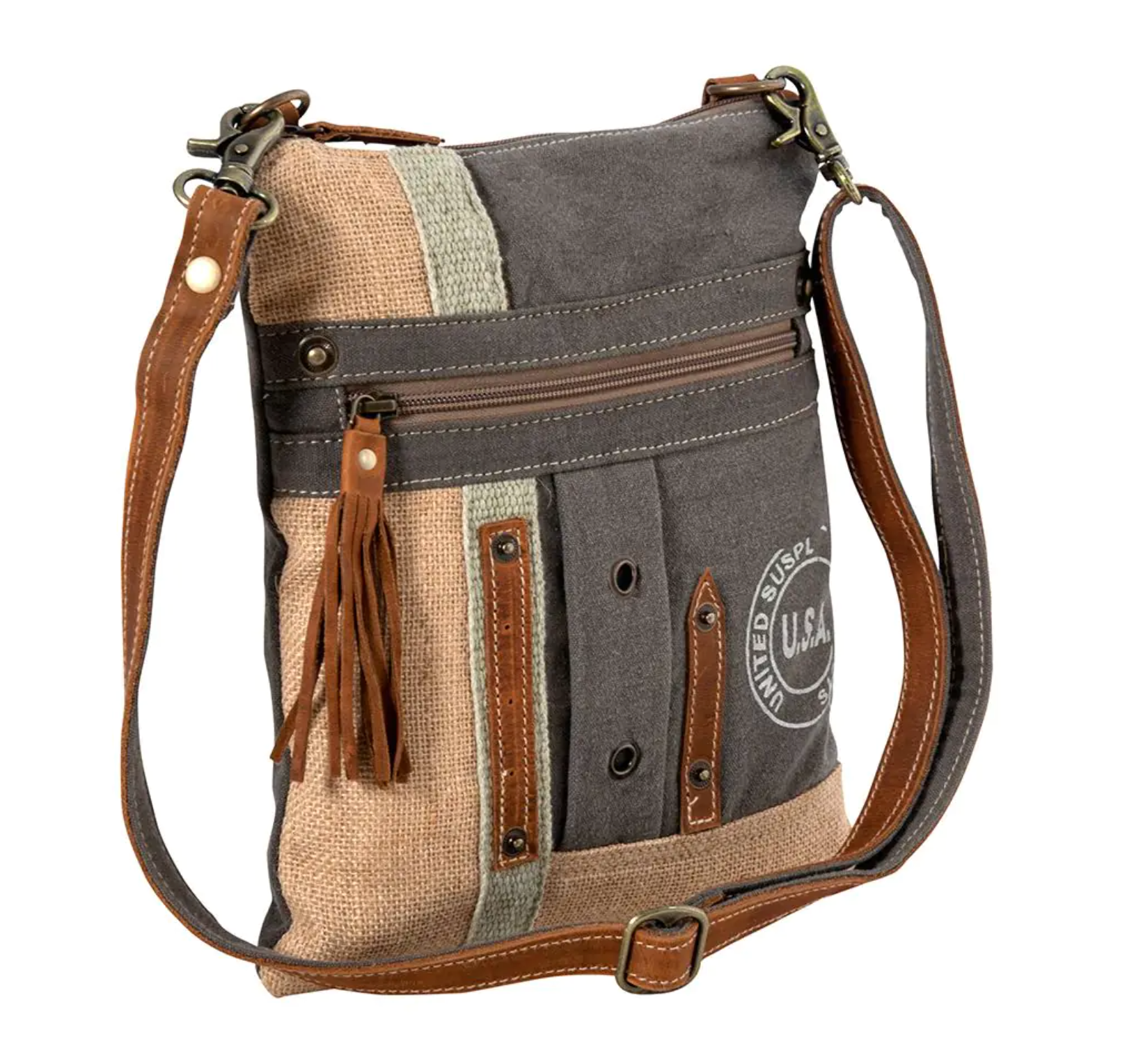 Myra | USA Canvas Patch Crossbody Bag *FINAL SALE*