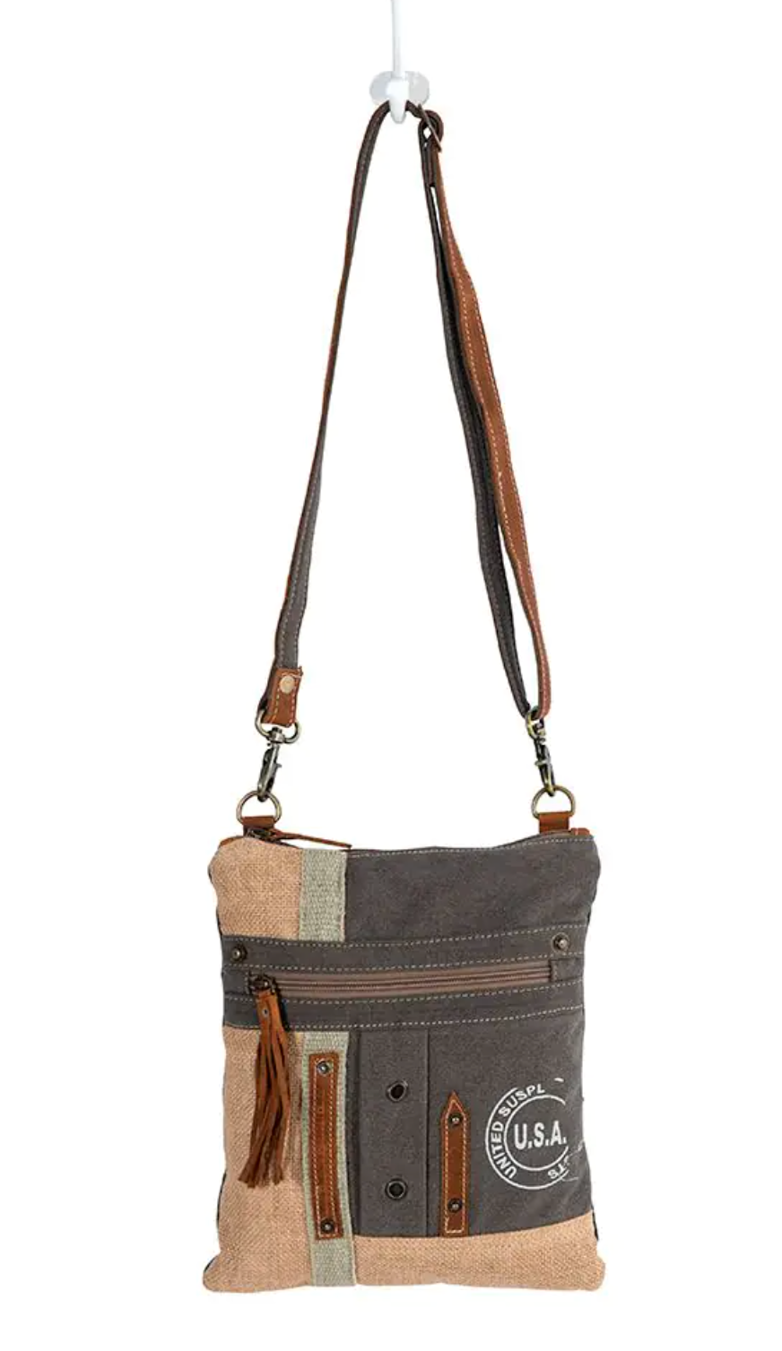 Myra | USA Canvas Patch Crossbody Bag *FINAL SALE*