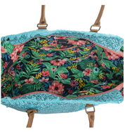 Myra Bag | Triple Fork Ranch Weekender Bag in Turquoise *FINAL SALE*