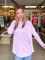 Essential Butter Soft Round Neck Long Sleeve Top - Lavender *FINAL SALE*