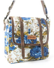 Myra | Mesa Morning Glories Messenger Bag In Blue and Off White *FINAL SALE*