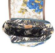 Myra | Mesa Morning Glories Messenger Bag In Blue and Off White *FINAL SALE*