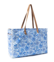 Myra | Delft Garden Weekender Weekender Bag In Blue *FINAL SALE*