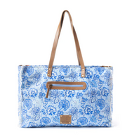 Myra | Delft Garden Weekender Weekender Bag In Blue *FINAL SALE*