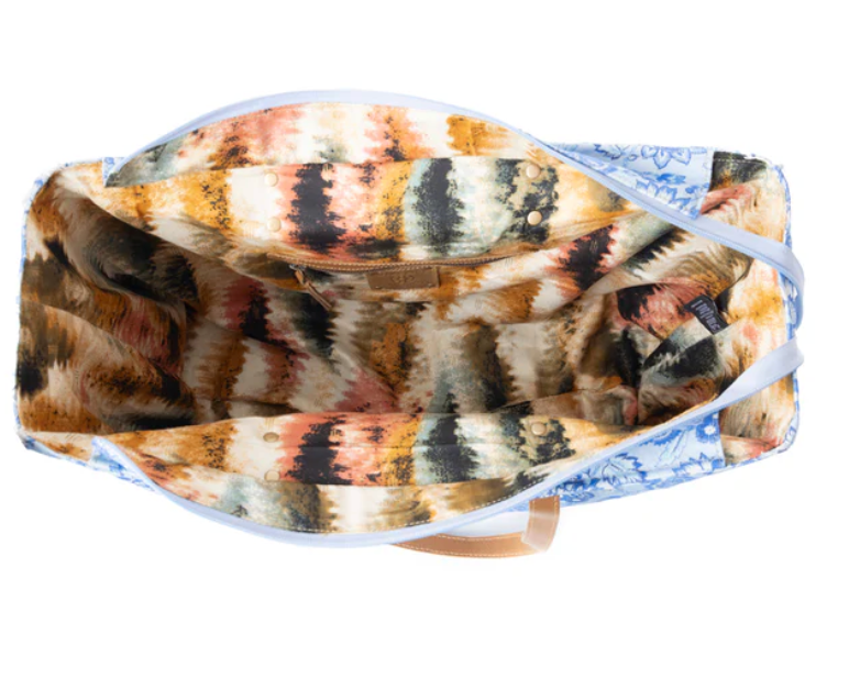 Myra | Delft Garden Weekender Weekender Bag In Blue *FINAL SALE*