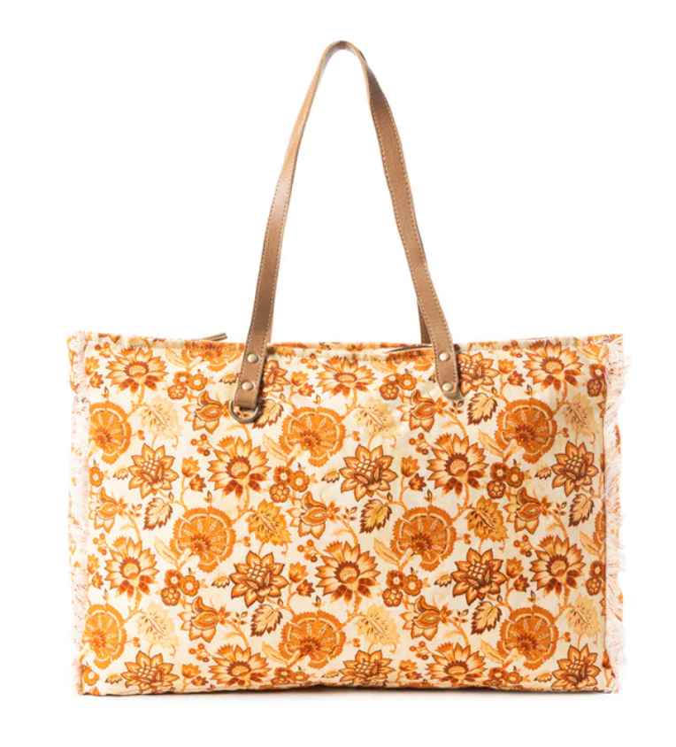 Myra | Delft Garden Weekender In Yellow & Red *FINAL SALE*