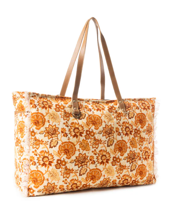 Myra | Delft Garden Weekender In Yellow & Red *FINAL SALE*