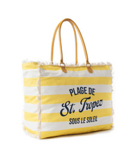 Myra | Saint Tropez Weekender Bag In Yellow & White  *FINAL SALE*