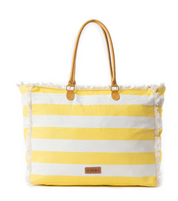 Myra | Saint Tropez Weekender Bag In Yellow & White  *FINAL SALE*