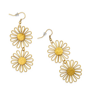 Myra | Dual Daisy Earrings