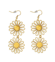 Myra | Dual Daisy Earrings
