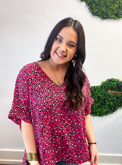 Wild Side Vibes Top in Fuchsia