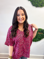 Wild Side Vibes Top in Fuchsia