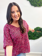 Wild Side Vibes Top in Fuchsia