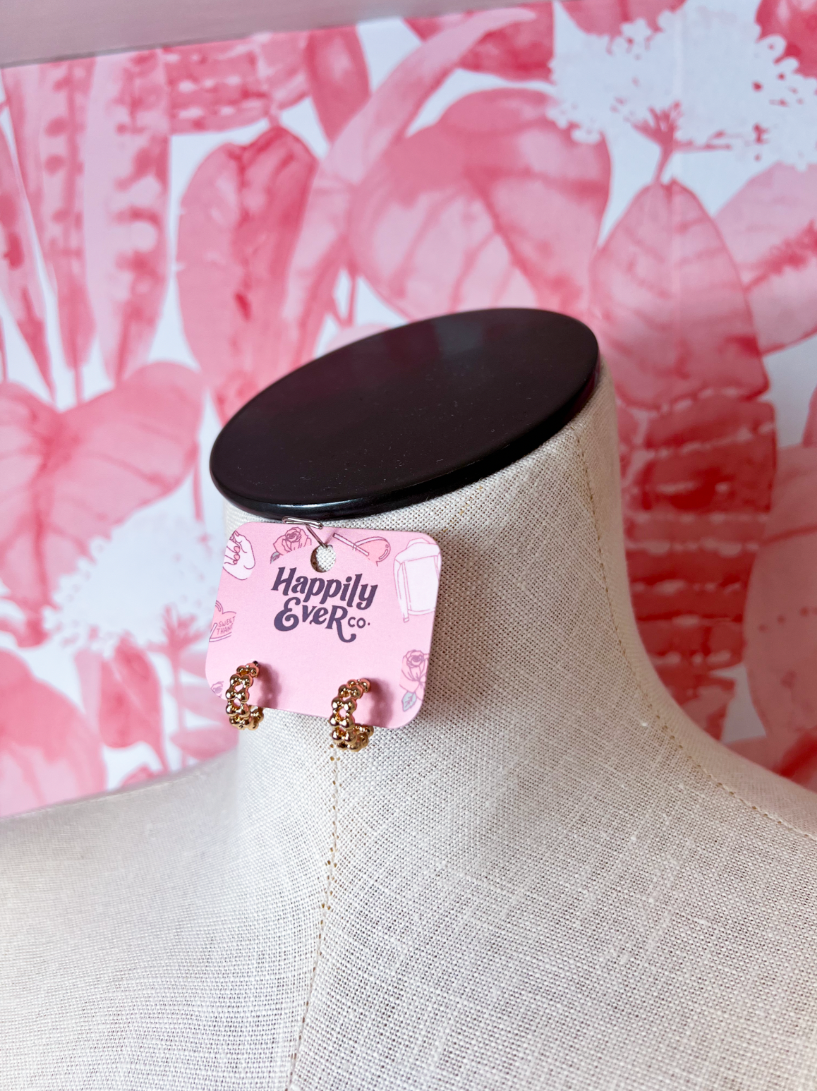 Ball Link Huggie Hoop Earrings *Final Sale*