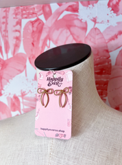 Rope Bow Stud Earrings - Gold *Final Sale*