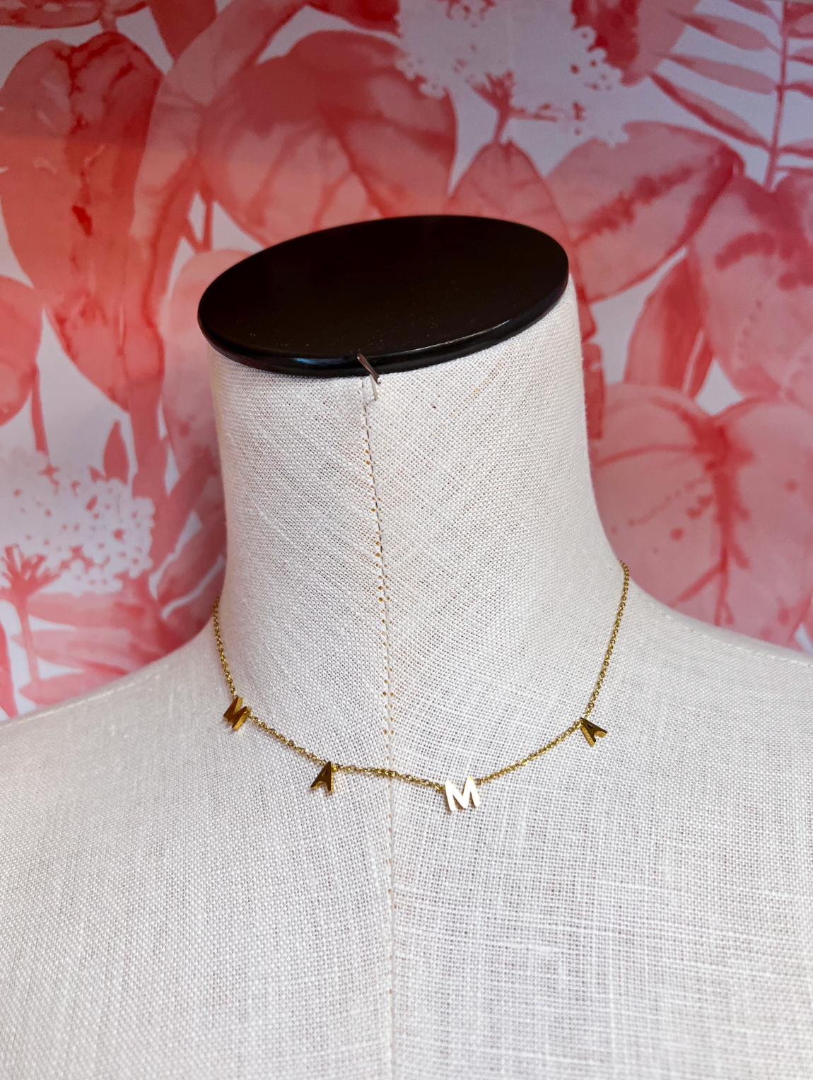 Stainless Steel Waterproof Tarnish Proof Mama Necklace  - Gold *Final Sale*
