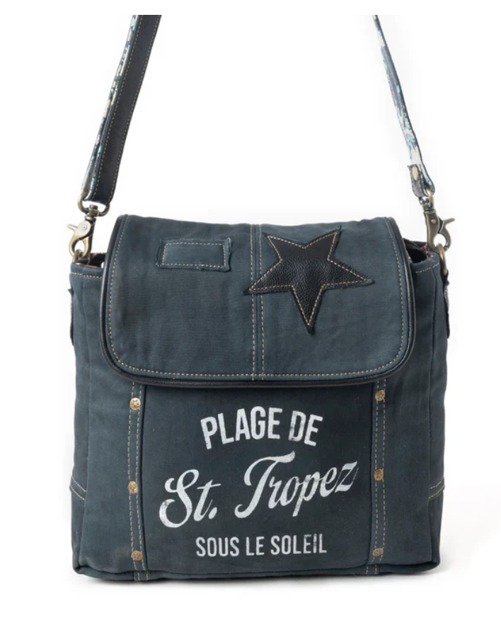 Myra | St. Tropez Explorer Shoulder Bag in Indigo *FINAL SALE*