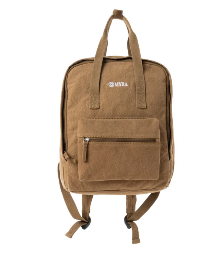 Myra | Pioneer Trek Canvas Backpack Bag in Rust Tan *FINAL SALE*