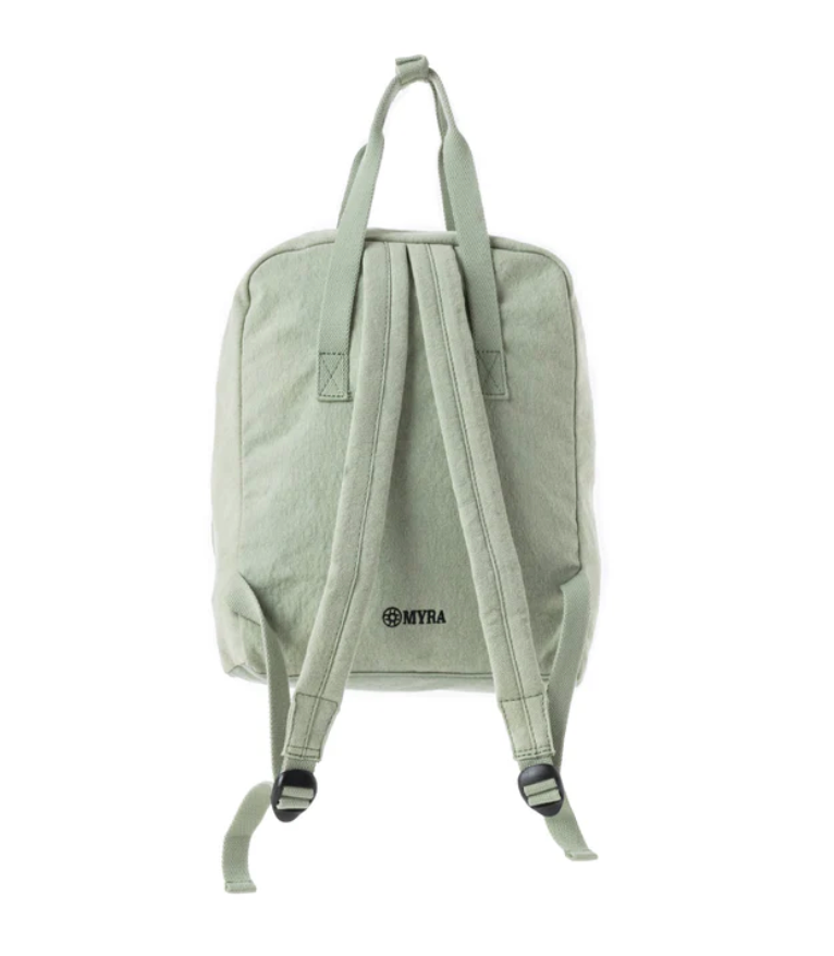 Myra | Pioneer Trek Canvas Backpack Bag in Light Green *FINAL SALE*
