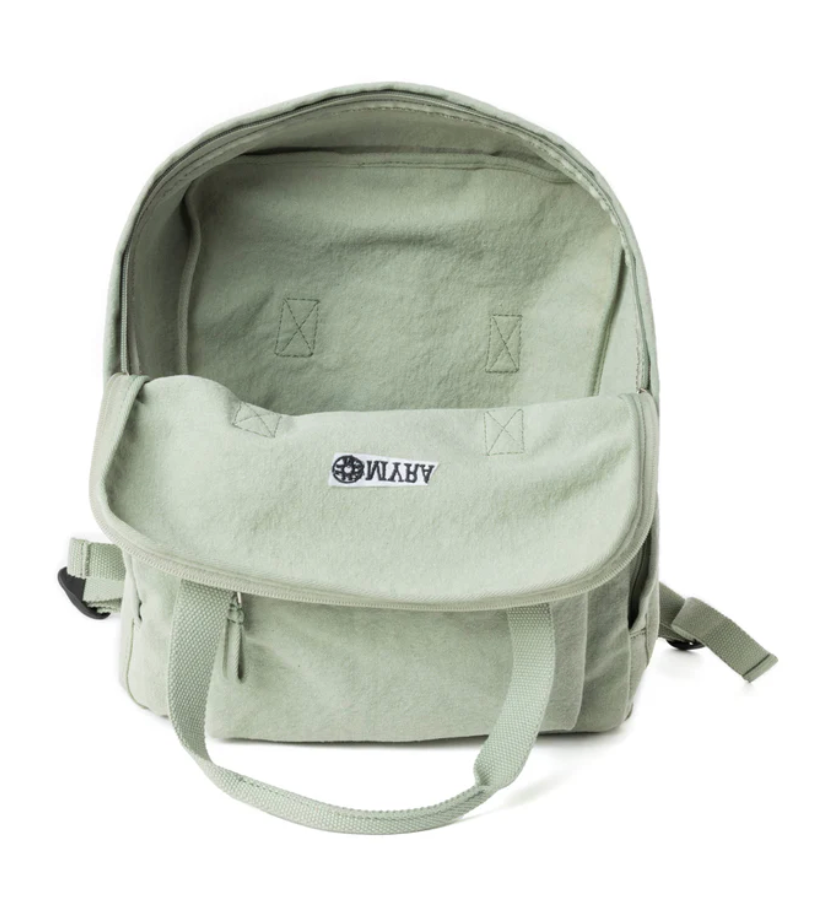 Myra | Pioneer Trek Canvas Backpack Bag in Light Green *FINAL SALE*