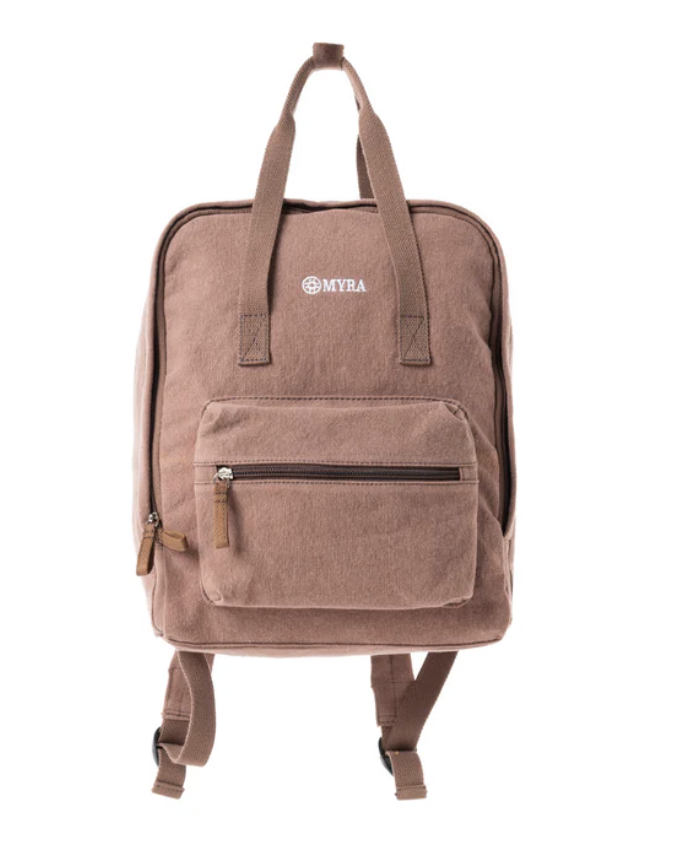 Myra | Pioneer Trek Canvas Backpack Bag in Brown *FINAL SALE*
