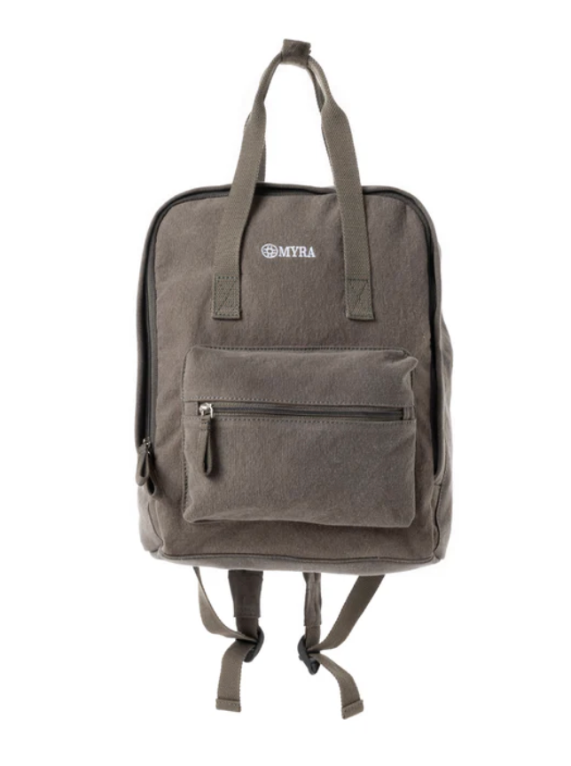 Myra | Pioneer Trek Canvas Backpack Bag in Grey *FINAL SALE*