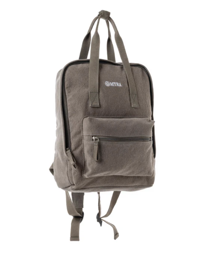 Myra | Pioneer Trek Canvas Backpack Bag in Grey *FINAL SALE*