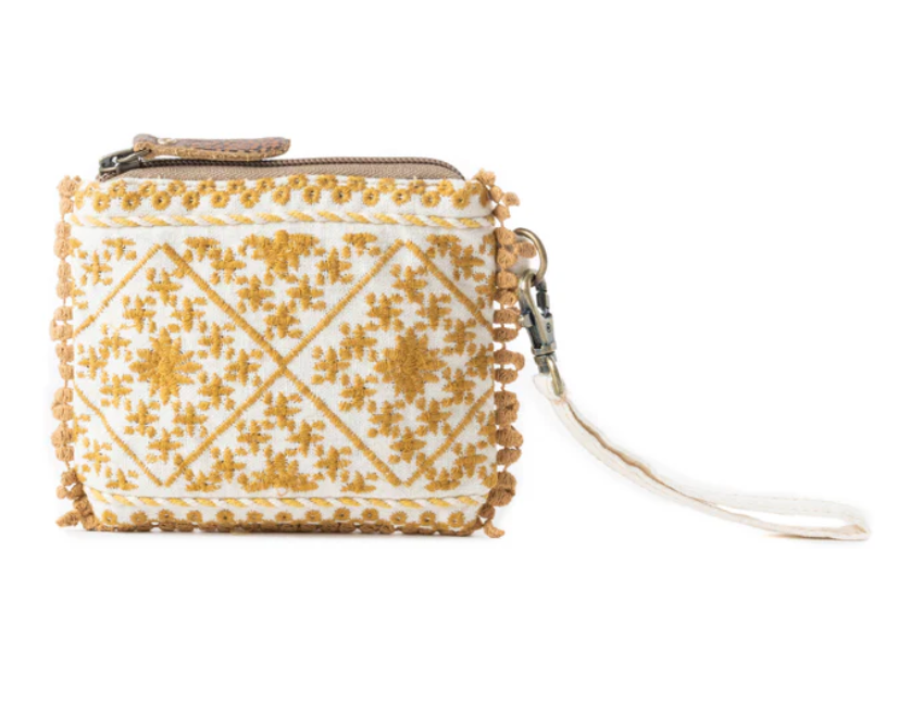Myra | Savanna Glow Woven Pouch Bag in Sunny Gold  *FINAL SALE*