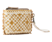 Myra | Savanna Glow Woven Pouch Bag in Sunny Gold  *FINAL SALE*