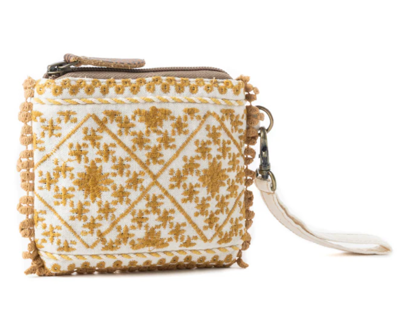 Myra | Savanna Glow Woven Pouch Bag in Sunny Gold  *FINAL SALE*