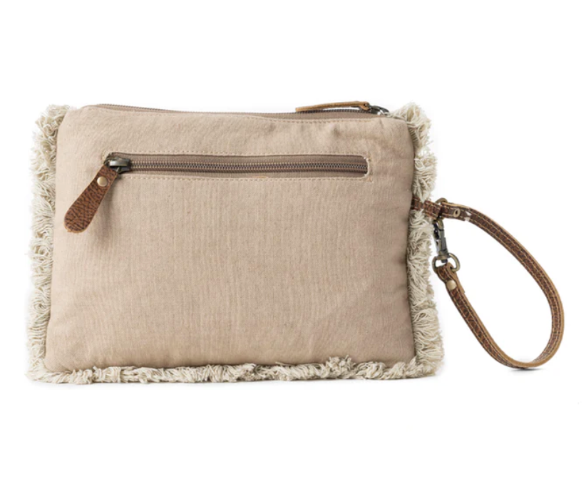 Myra | Meadow Lace Embroided Pouch in Ivory Bloom  *FINAL SALE*