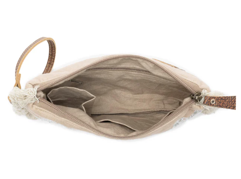 Myra | Meadow Lace Embroided Pouch in Ivory Bloom  *FINAL SALE*