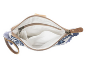 Myra | Mynora Sky Embroided Pouch in Artisanal Blue  *FINAL SALE*