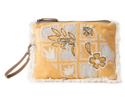 Myra | Amber Harvest Embroidered Pouch in Sunshine Tan *FINAL SALE*