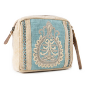 Myra | Azure Dune Canvas Pouch in Vintage Beige *FINAL SALE*